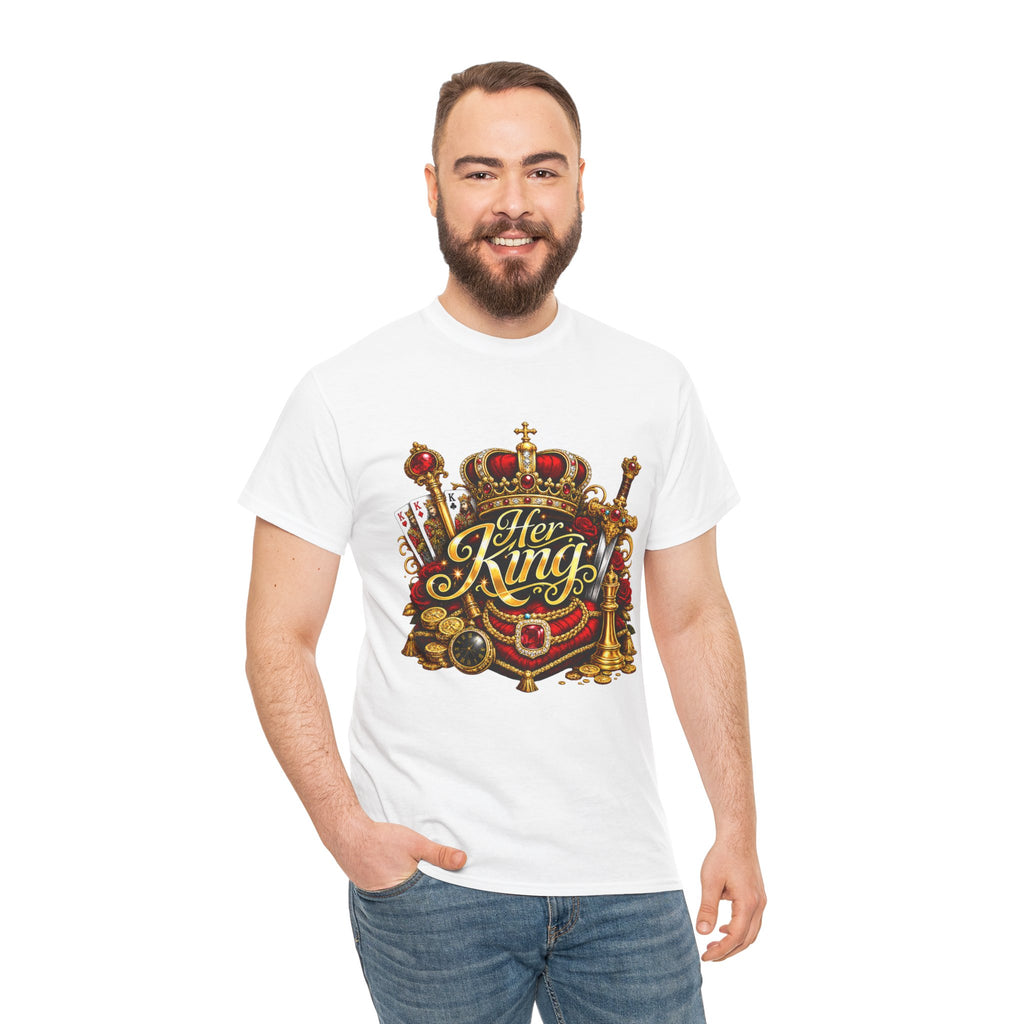 Her King Crown Tee — Regal "Her King" Graphic T-Shirt