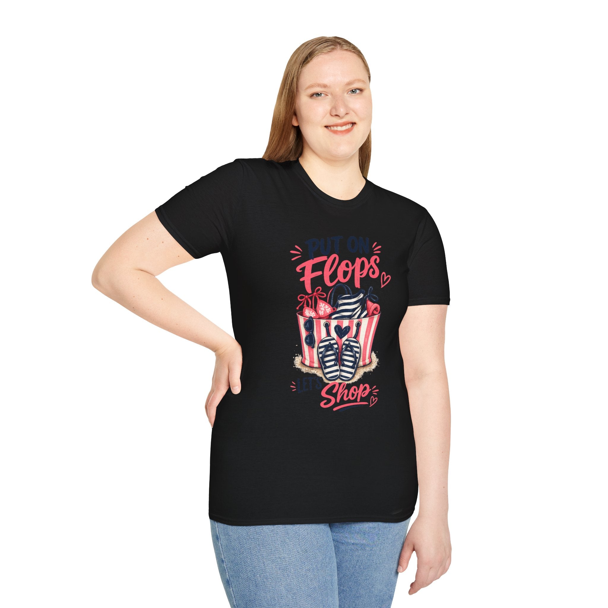 Put On Flops T-Shirt — Cute Shopping Flip-Flop Graphic Tee