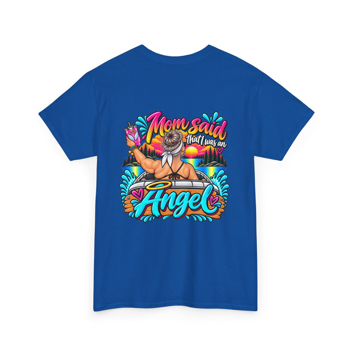 Trouble Brewing Beach Party Tee — Mom Said I’m an Angel Graphic T-Shirt