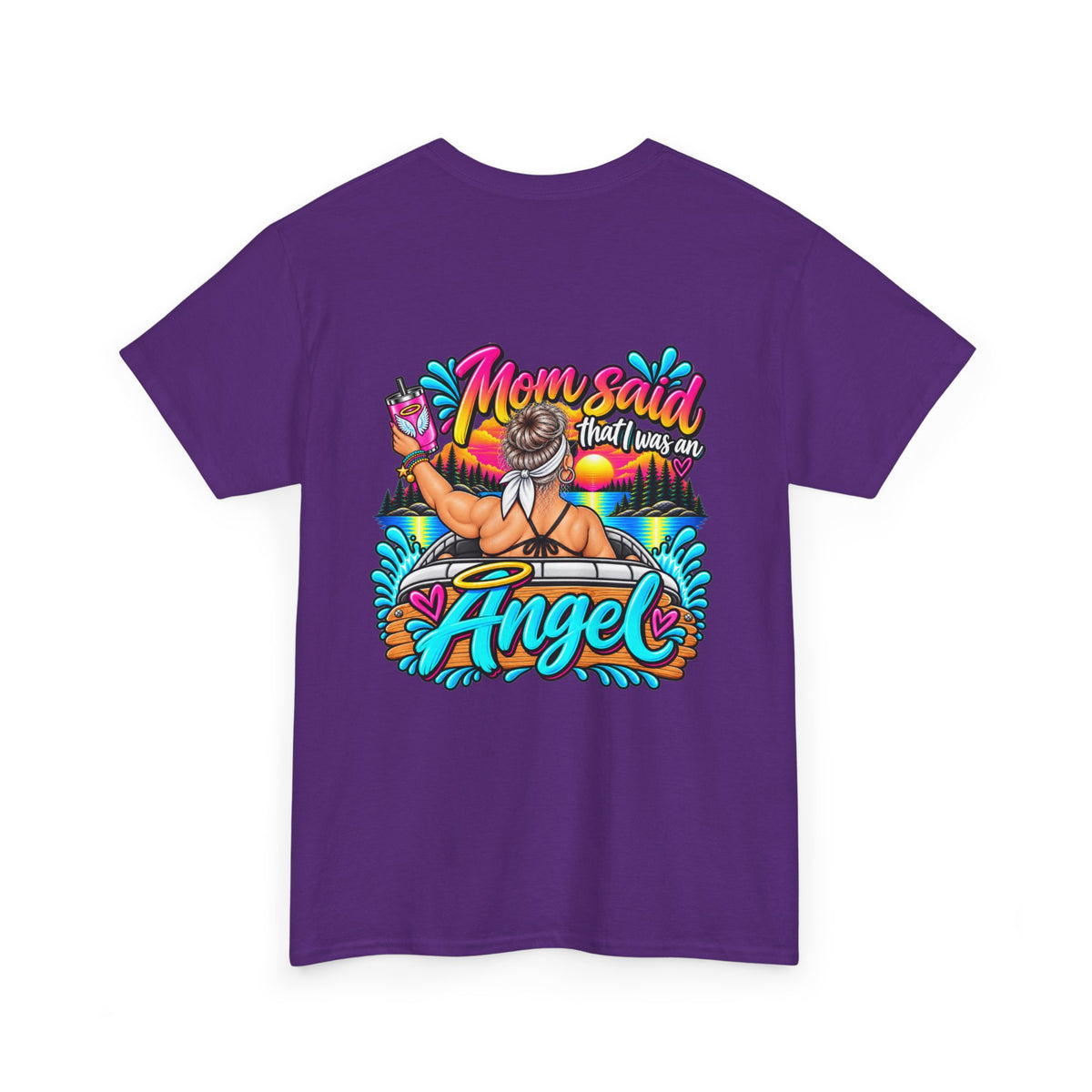 Trouble Brewing Beach Party Tee — Mom Said I’m an Angel Graphic T-Shirt