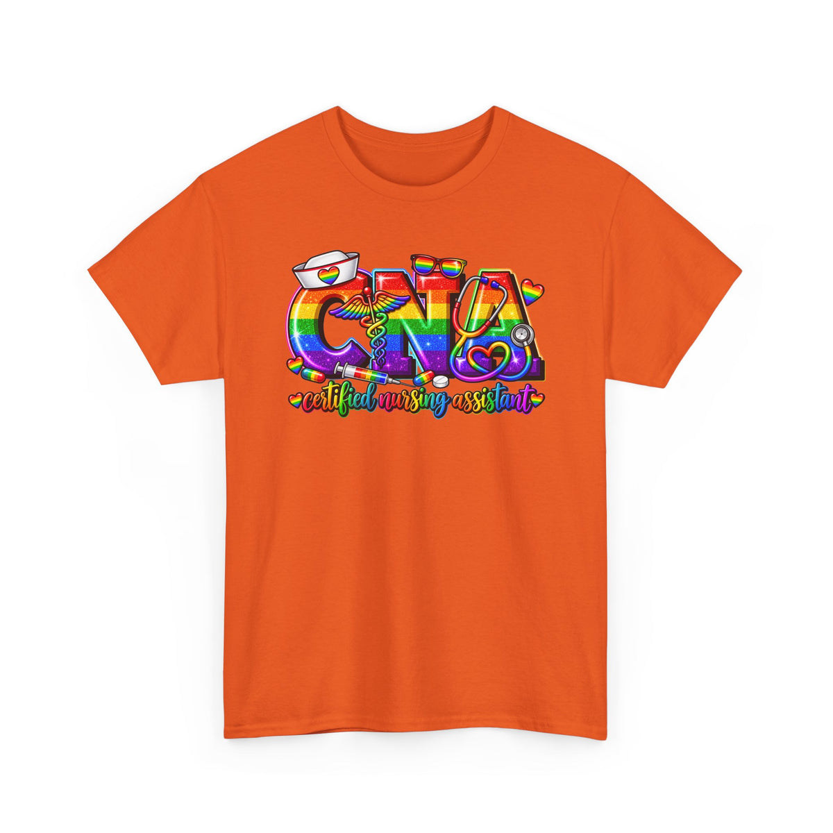 CNA Rainbow Graffiti T-Shirt — Nurse Certified Nursing Assistant Gift