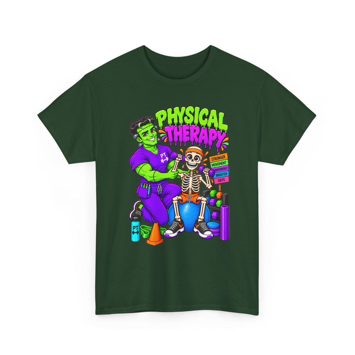 Physical Therapy T-Shirt — Halloween Frankenstein PT Shirt for Therapists