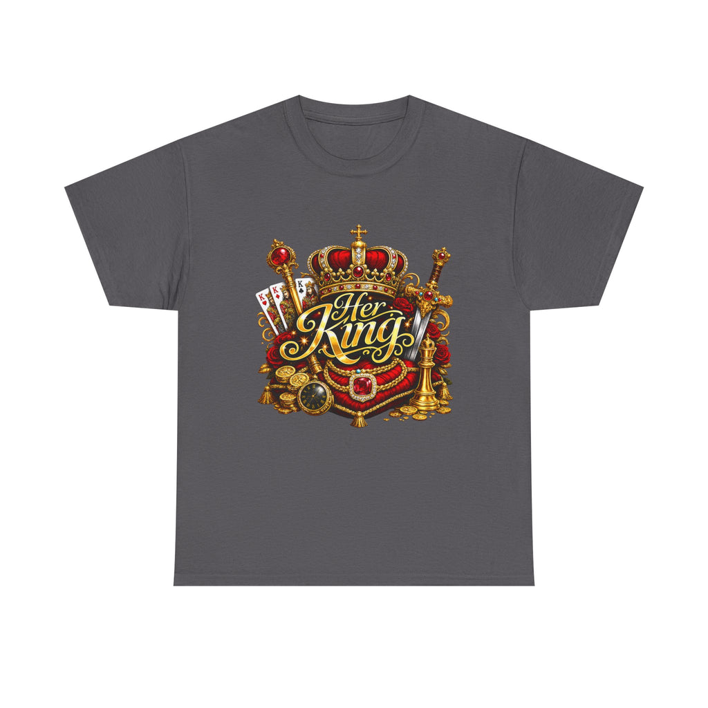 Her King Crown Tee — Regal "Her King" Graphic T-Shirt
