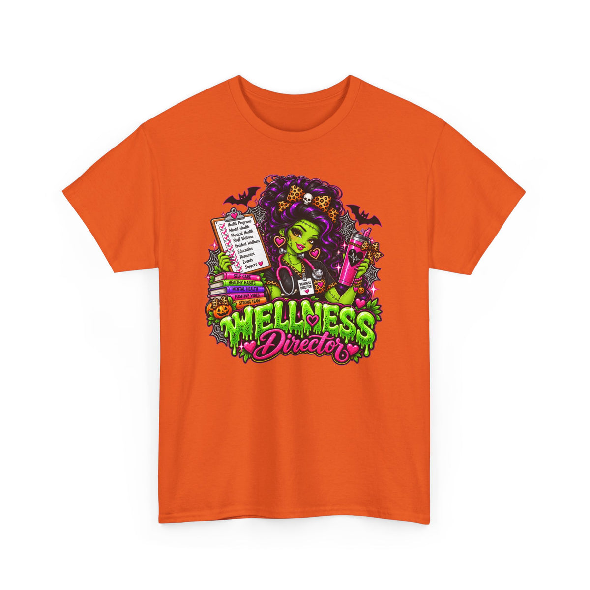 Wellness Director T‑Shirt — Spooky Monster Halloween Healthcare Tee