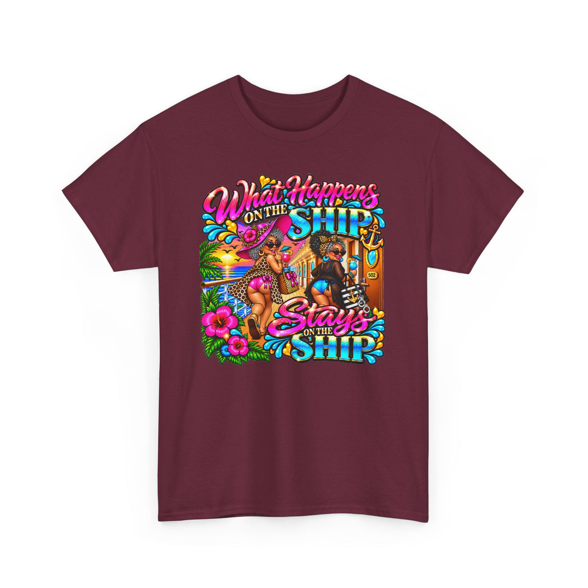 Cruise T‑Shirt — "What Happens on the Ship Stays on the Ship"