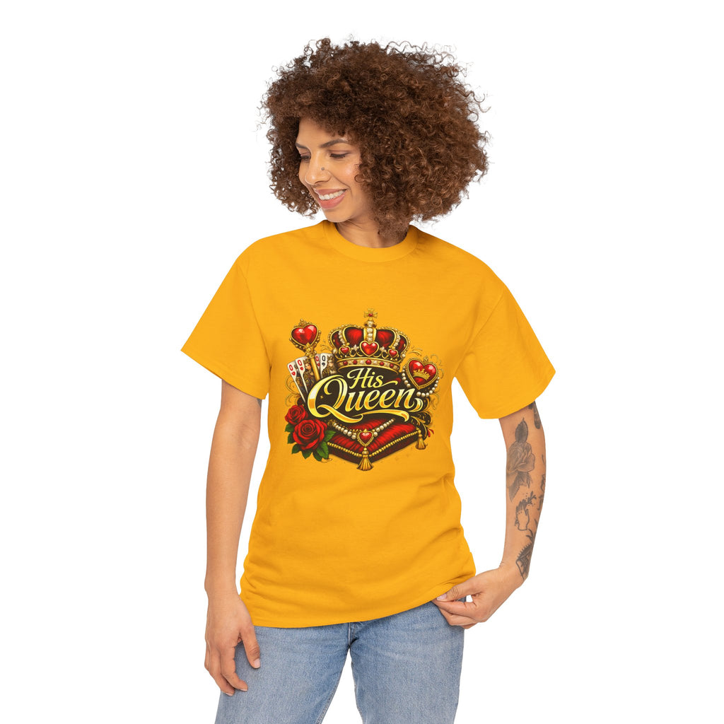 His Queen T-Shirt — Royal Crown & Rose Graphic Tee