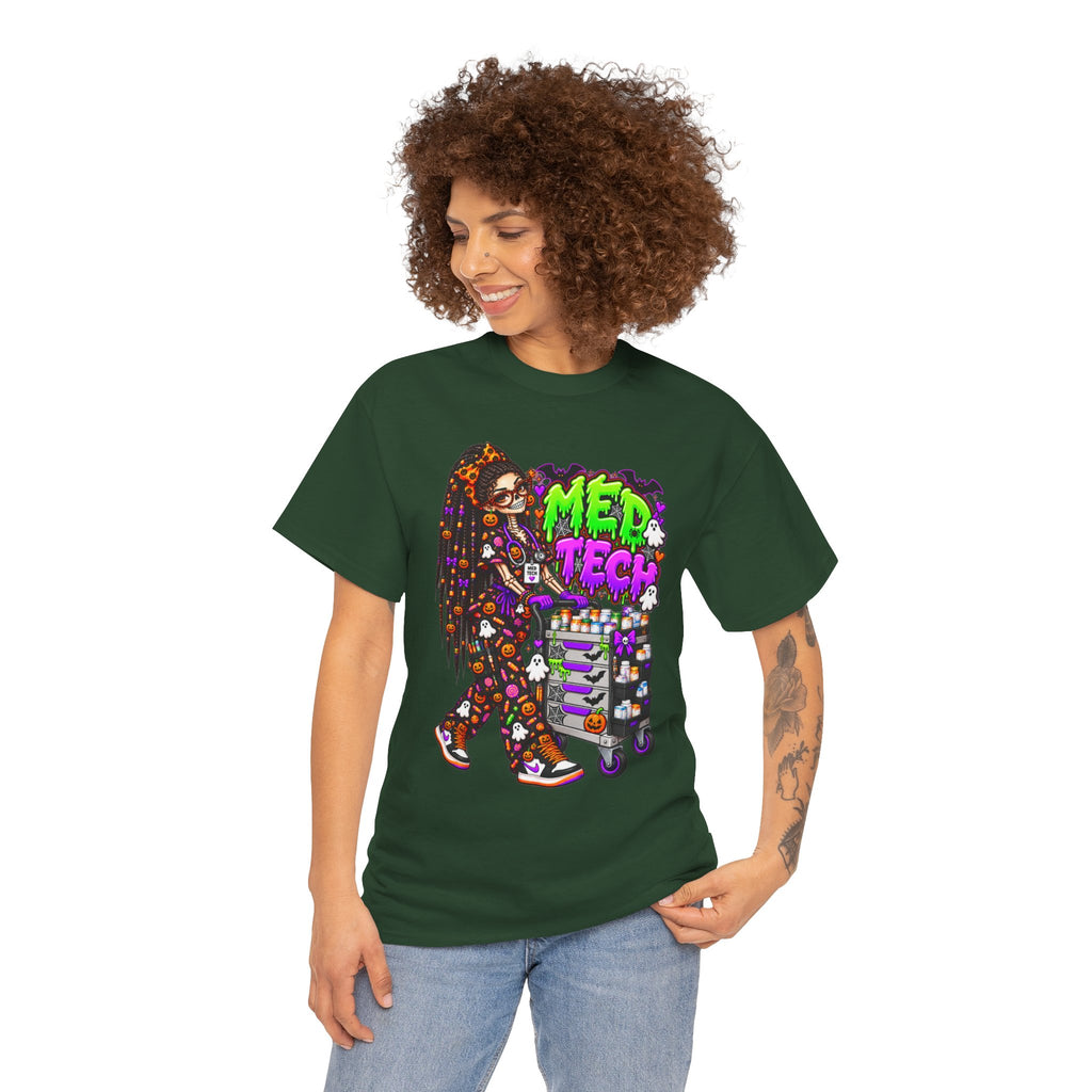 Med Tech Halloween Skeleton Graphic T-Shirt