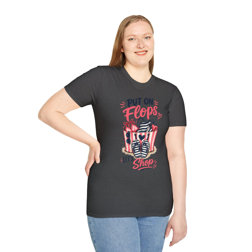 Put On Flops T-Shirt — Cute Shopping Flip-Flop Graphic Tee