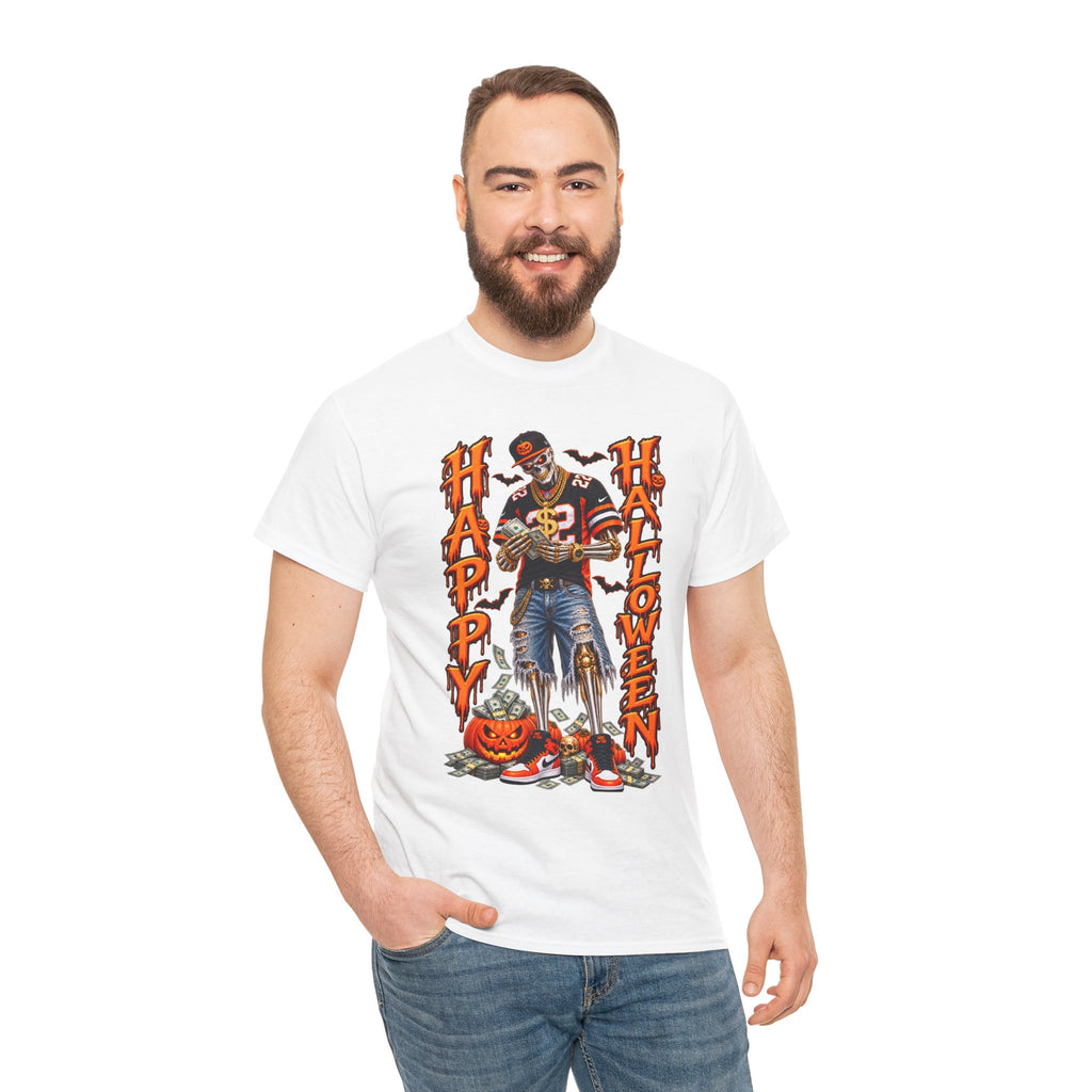Halloween Skeleton Tee - "Happy Halloween"