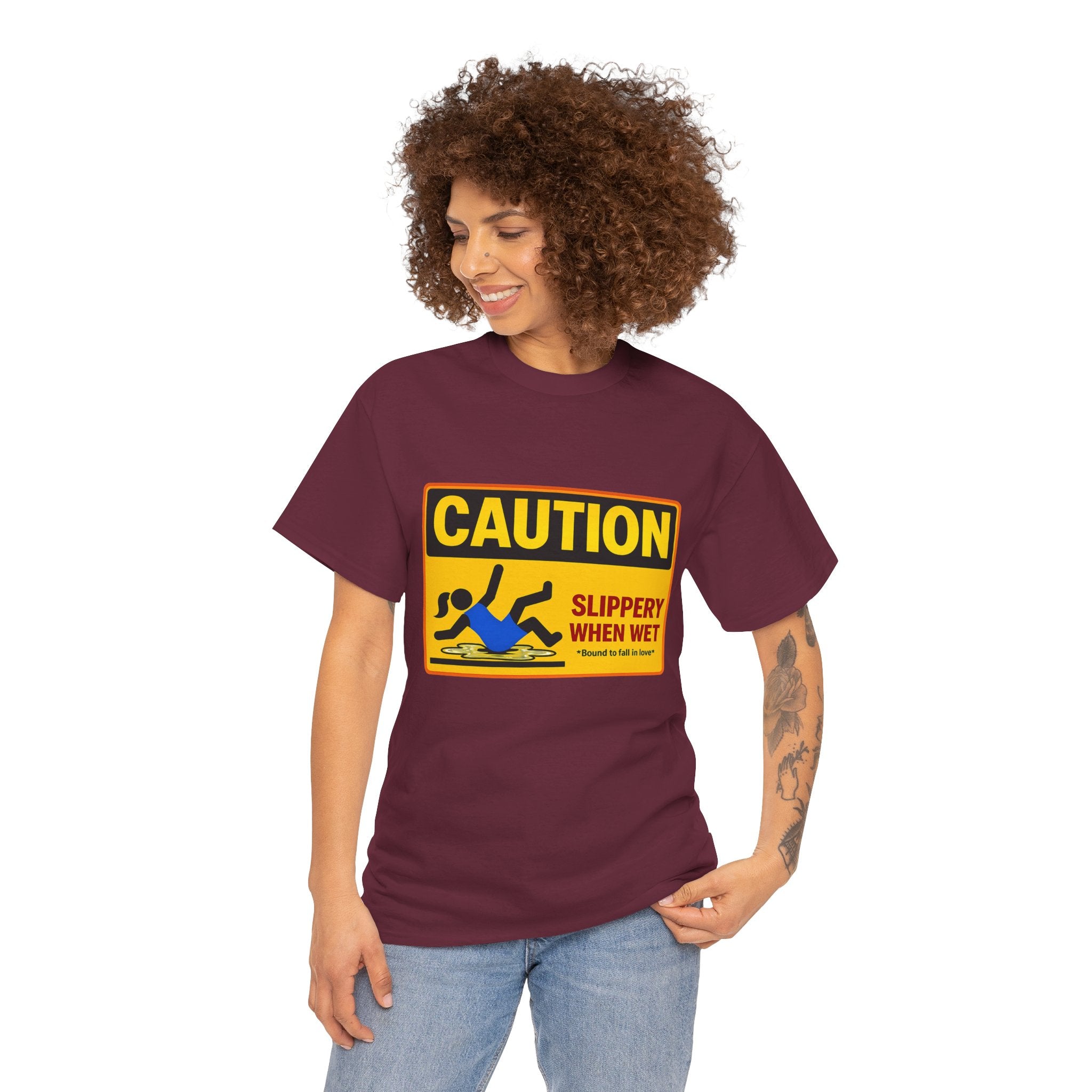 Caution "Slippery When Wet" Graphic Tee
