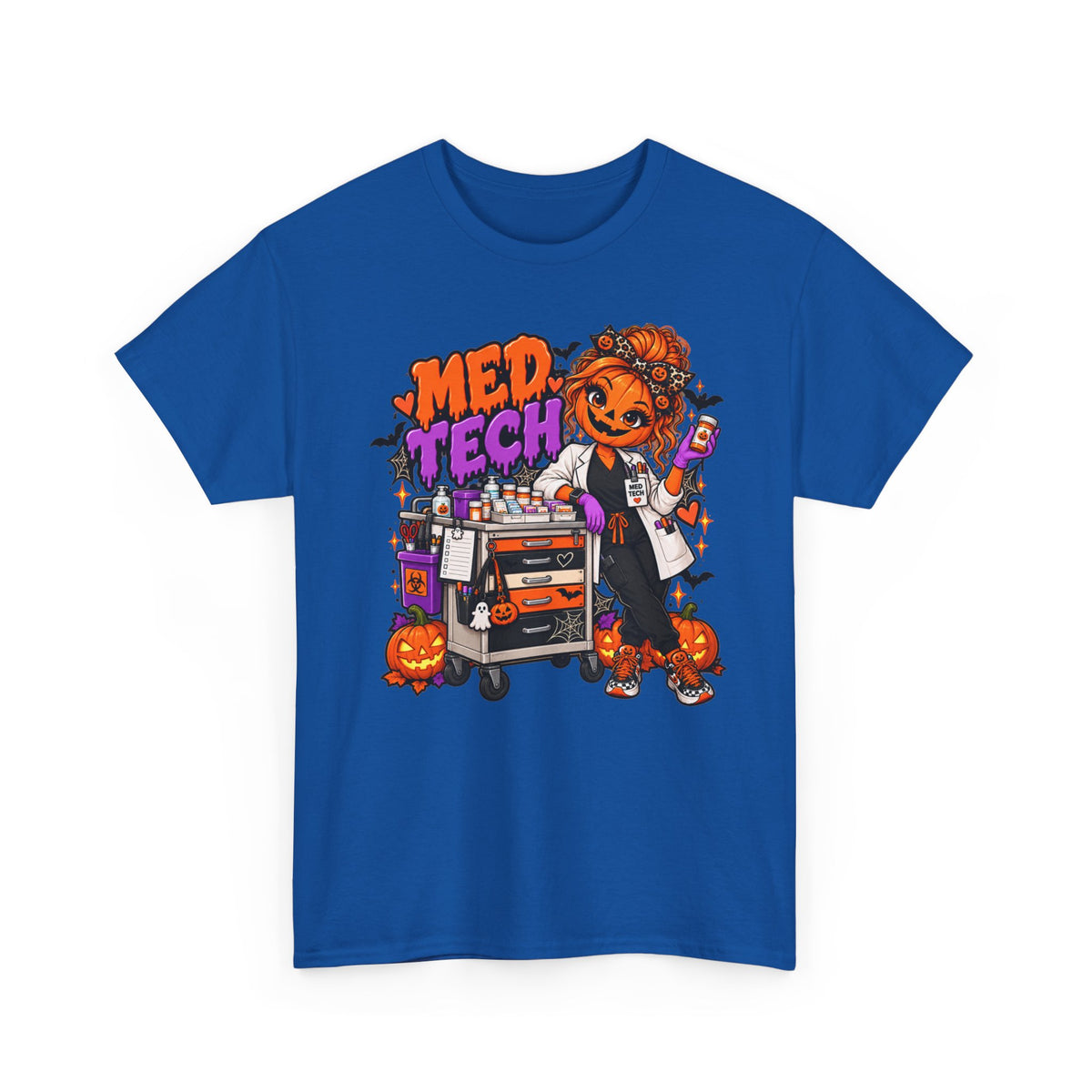Med Tech Halloween T-Shirt — Cute Medical Technician Pumpkin Nurse Tee