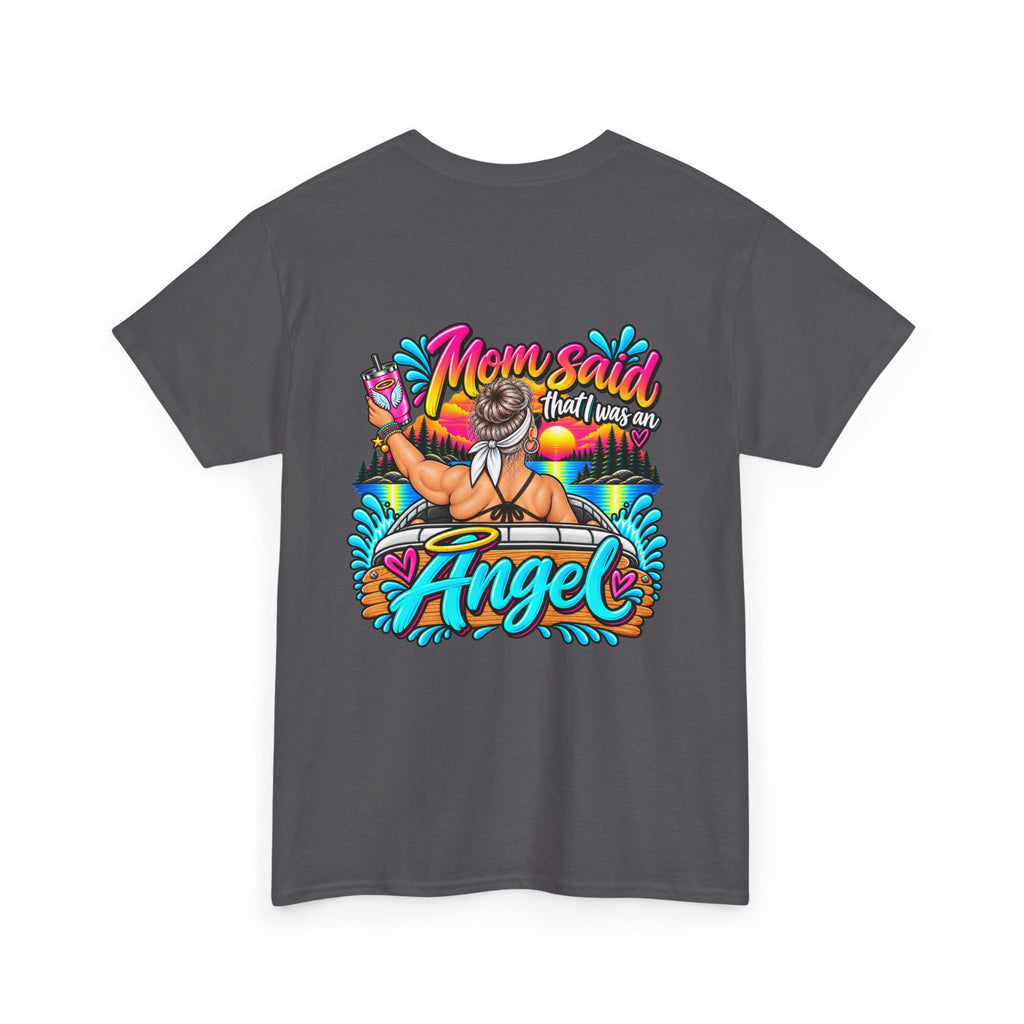 Trouble Brewing Beach Party Tee — Mom Said I’m an Angel Graphic T-Shirt