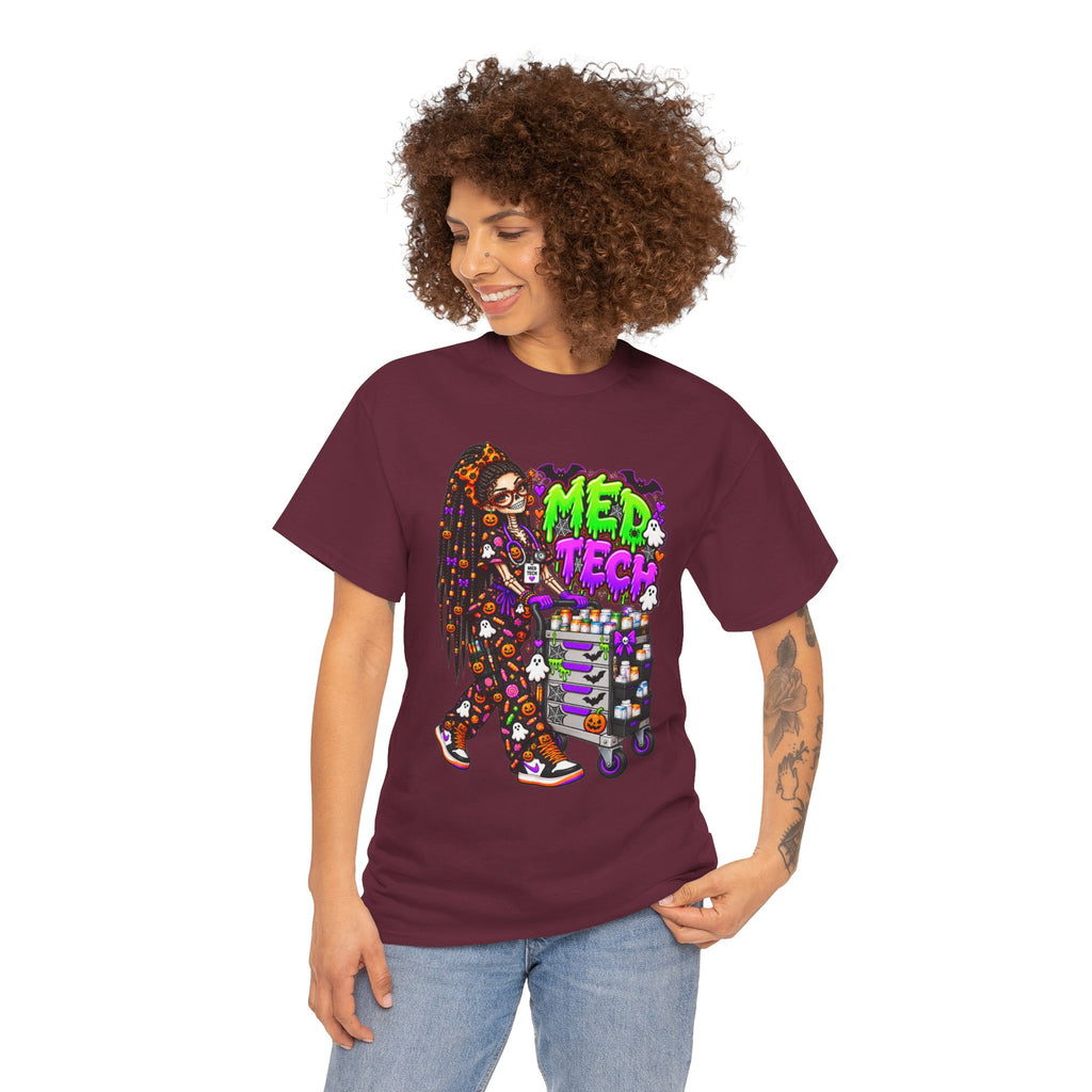 Med Tech Halloween Skeleton Graphic T-Shirt