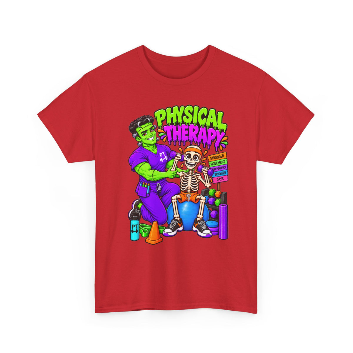 Physical Therapy T-Shirt — Halloween Frankenstein PT Shirt for Therapists