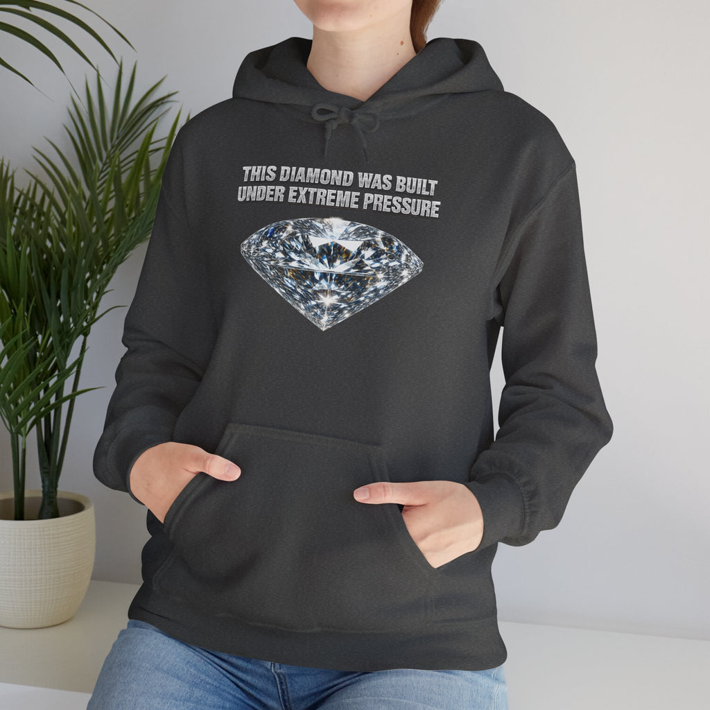 Diamond Graphic Hoodie — "The Pressure Made a Diamond" Cozy Pullover