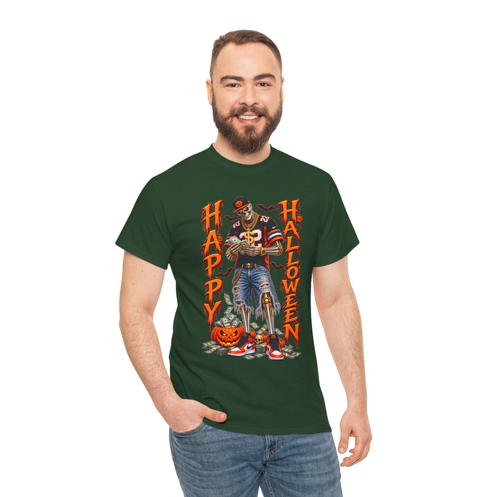 Halloween Skeleton Tee - "Happy Halloween"