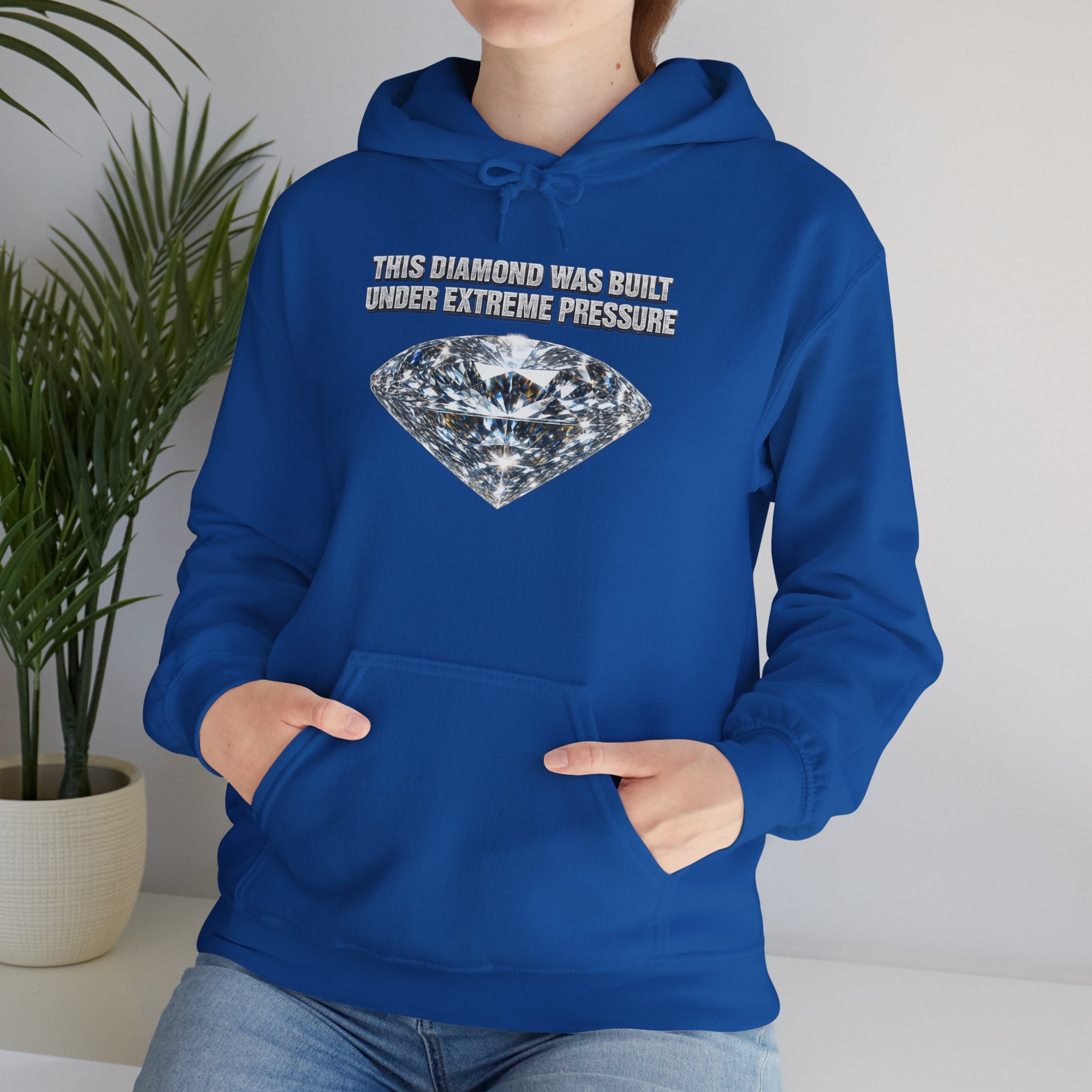 Diamond Graphic Hoodie — "The Pressure Made a Diamond" Cozy Pullover
