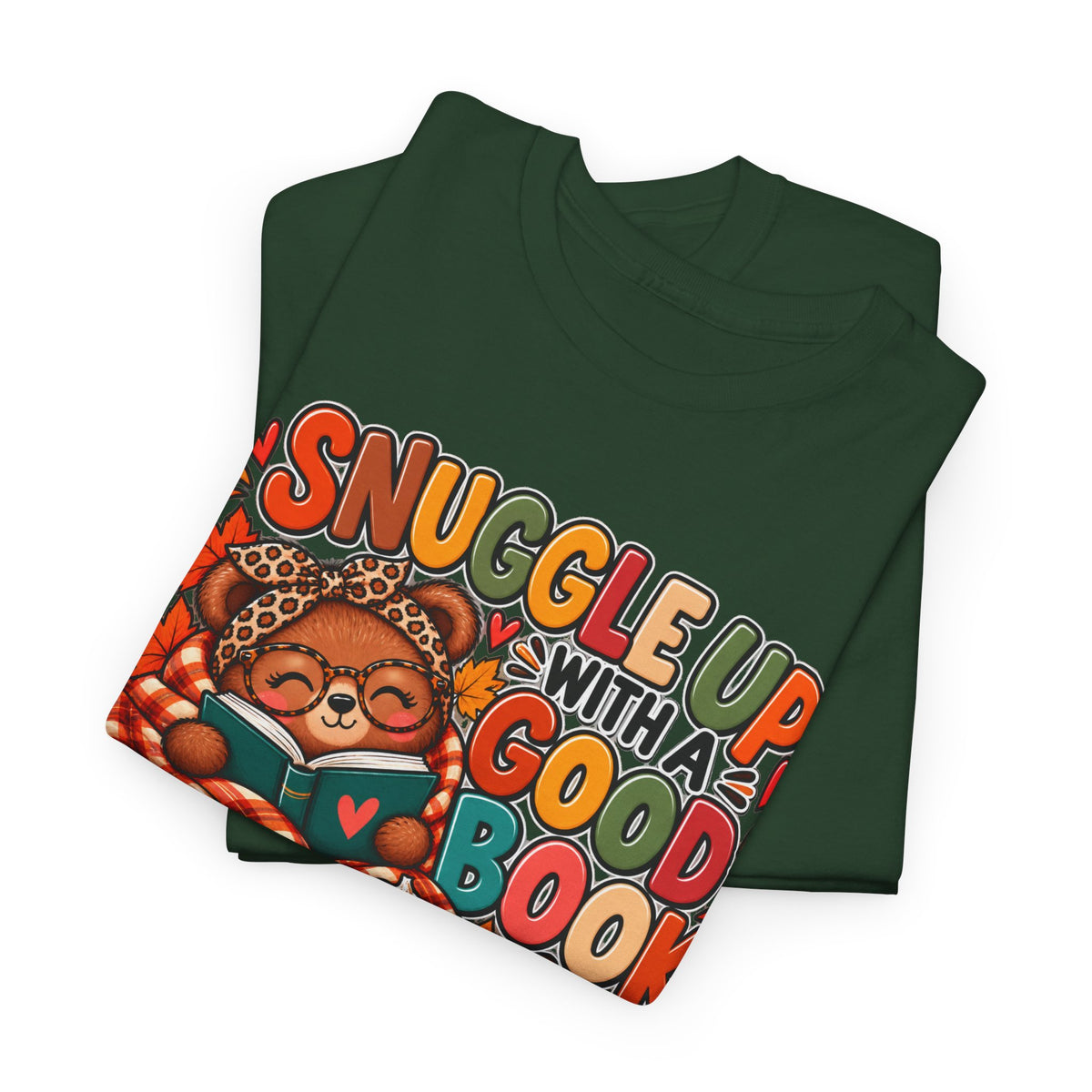 Cozy Fall Reading T‑Shirt - "Snuggle Up With A Good Book" Cute Autumn Booklover Tee