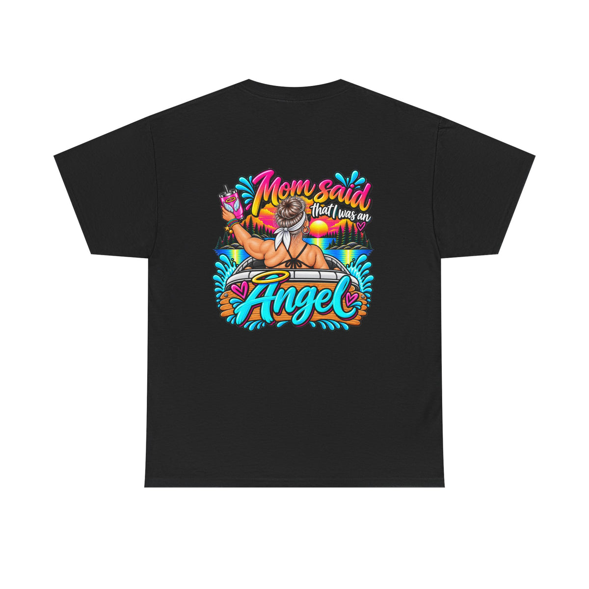 Trouble Brewing Beach Party Tee — Mom Said I’m an Angel Graphic T-Shirt