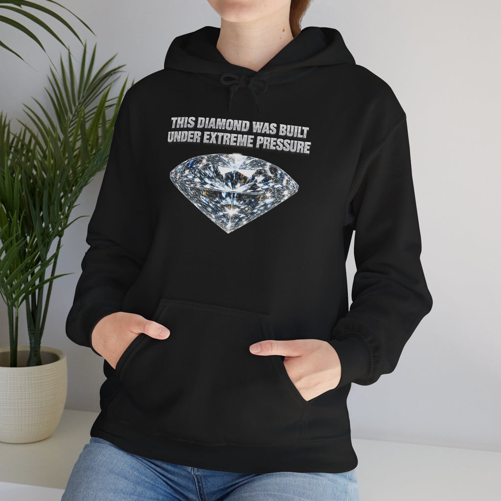 Diamond Graphic Hoodie — "The Pressure Made a Diamond" Cozy Pullover