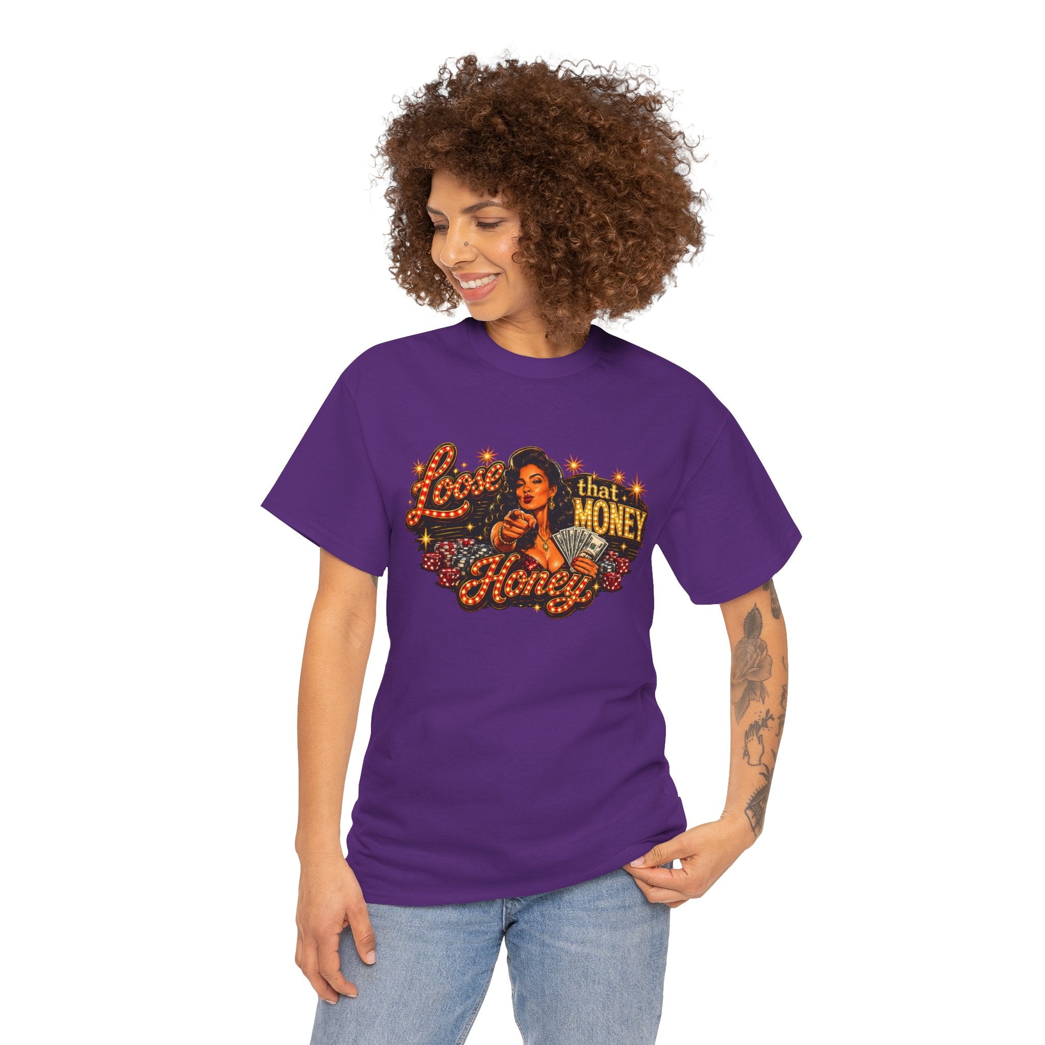 T-Shirt — "Loose That Money Honey" Retro Pinup Graphic Tee