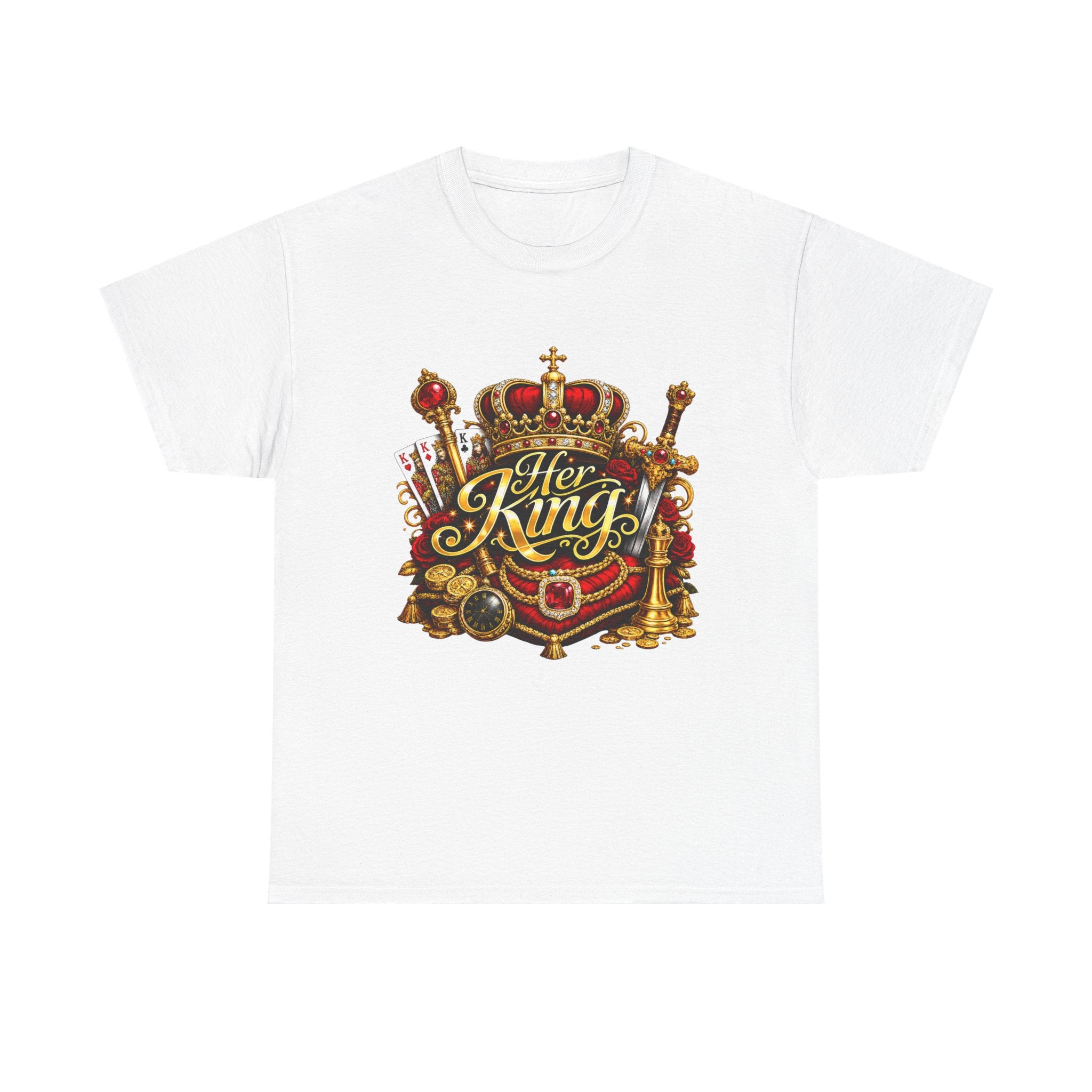 Her King Crown Tee — Regal "Her King" Graphic T-Shirt