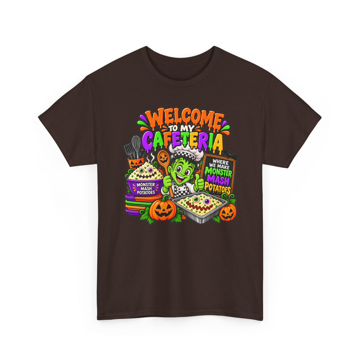 Welcome to My Cafeteria Halloween T-Shirt — Monster Mash Kids School Tee