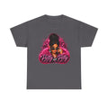 Pretty and Petty Graphic Tee — Bold Pink Afro Chic Women's Shirt