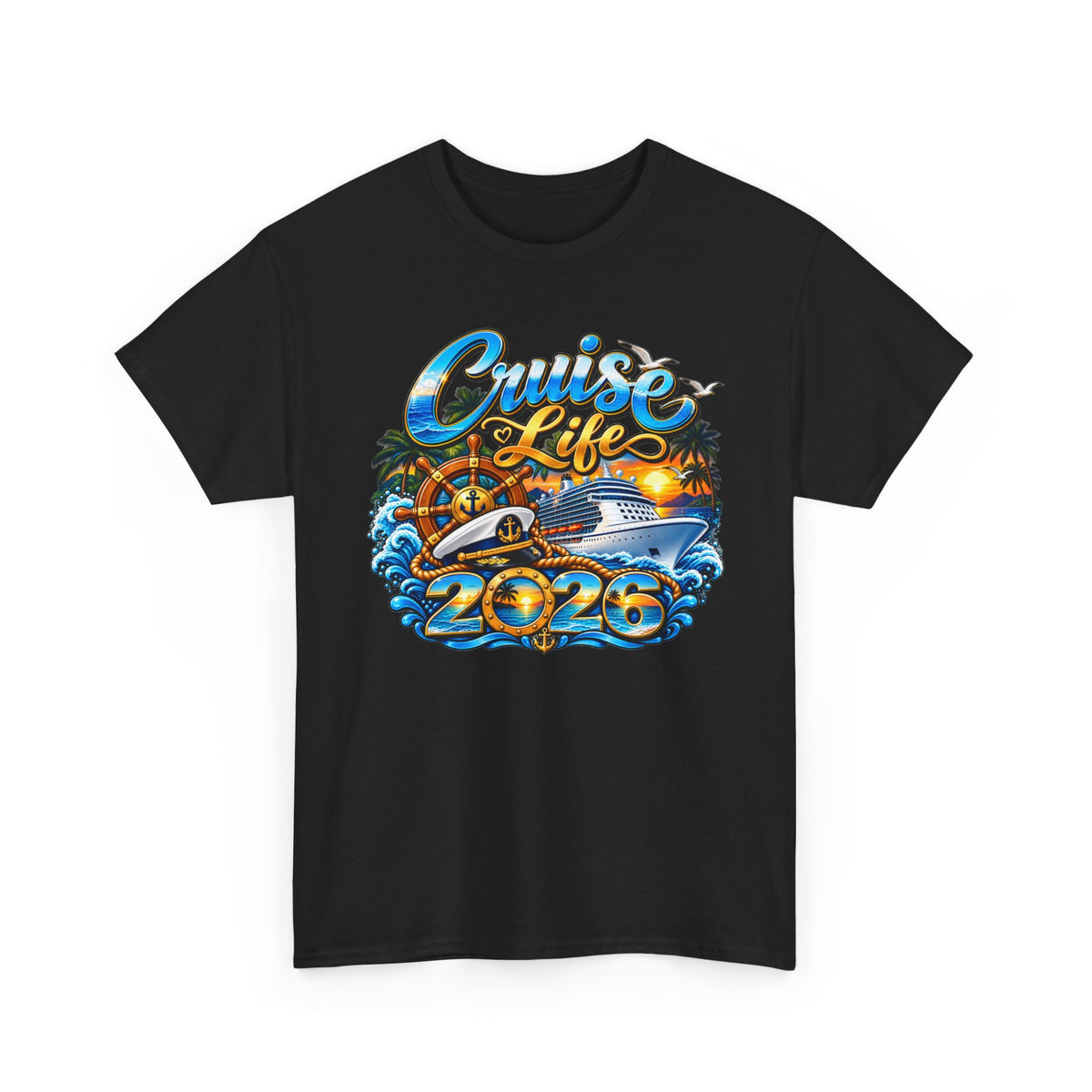 Cruise Life 2026 T-Shirt — Tropical Cruise Vacation Tee