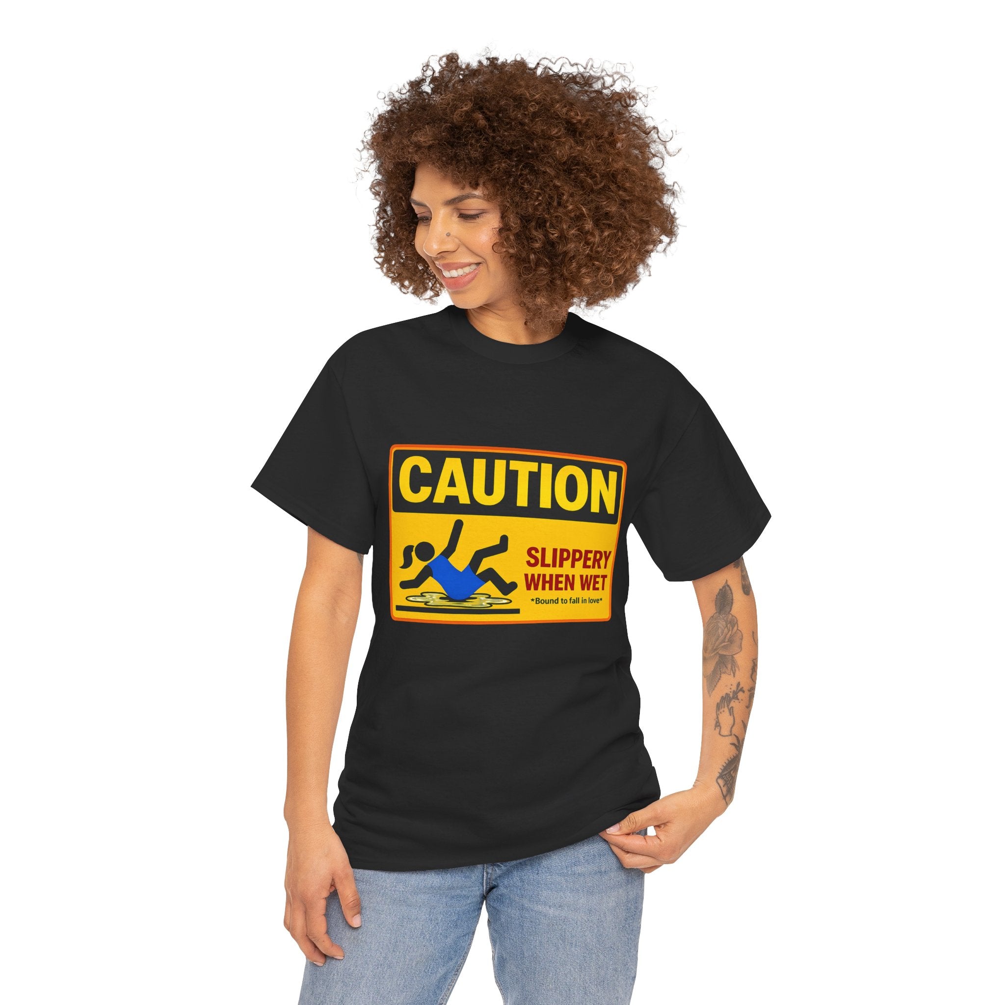 Caution "Slippery When Wet" Graphic Tee