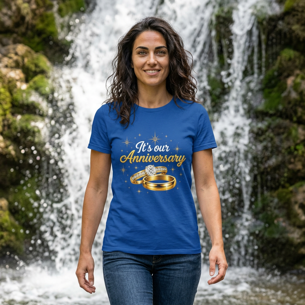 Anniversary Rings Tee — Golden Wedding Anniversary T-Shirt
