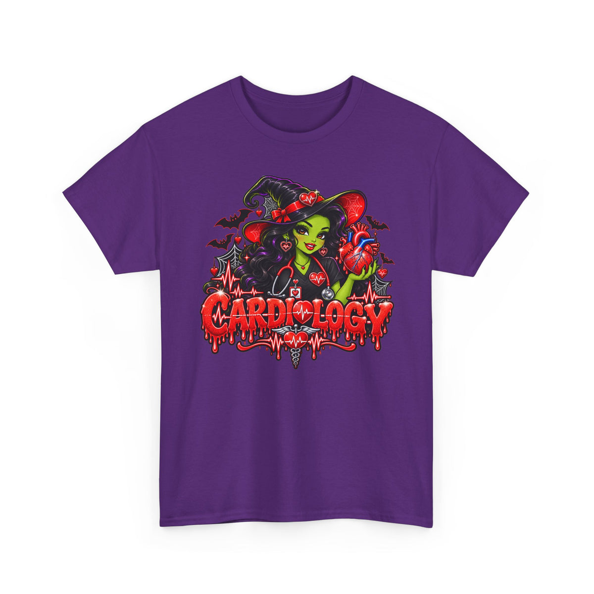 Cardiology Witch T-Shirt — Halloween Medical Humor Tee