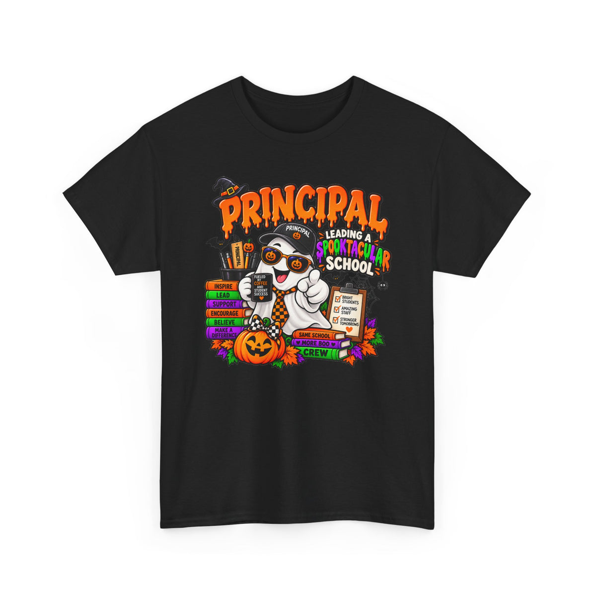 Principal Halloween T‑Shirt — Leading a Spooktacular School