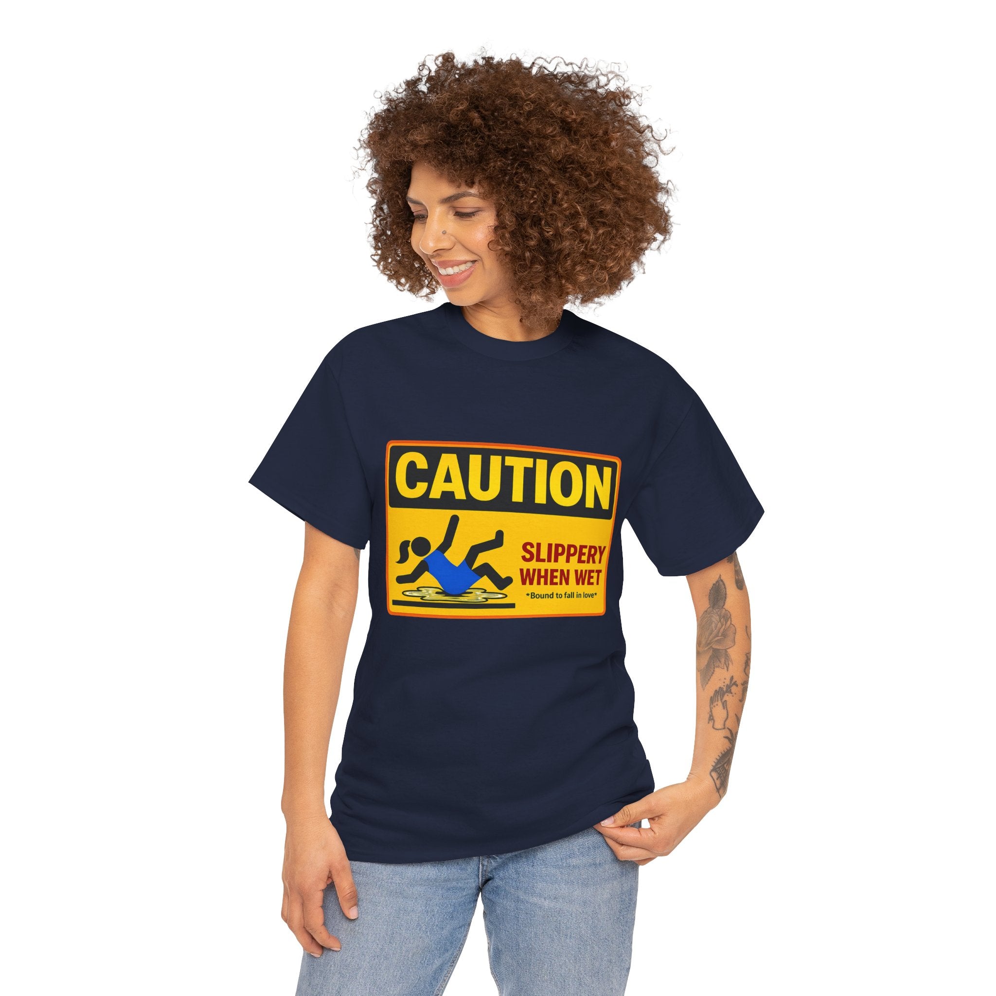 Caution "Slippery When Wet" Graphic Tee