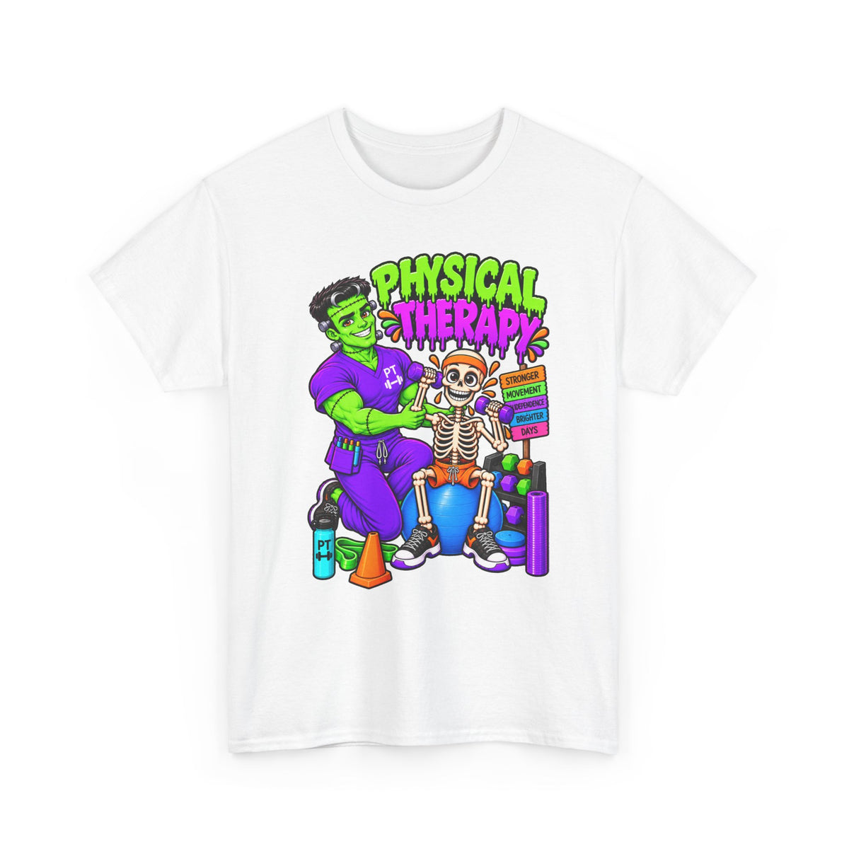 Physical Therapy T-Shirt — Halloween Frankenstein PT Shirt for Therapists