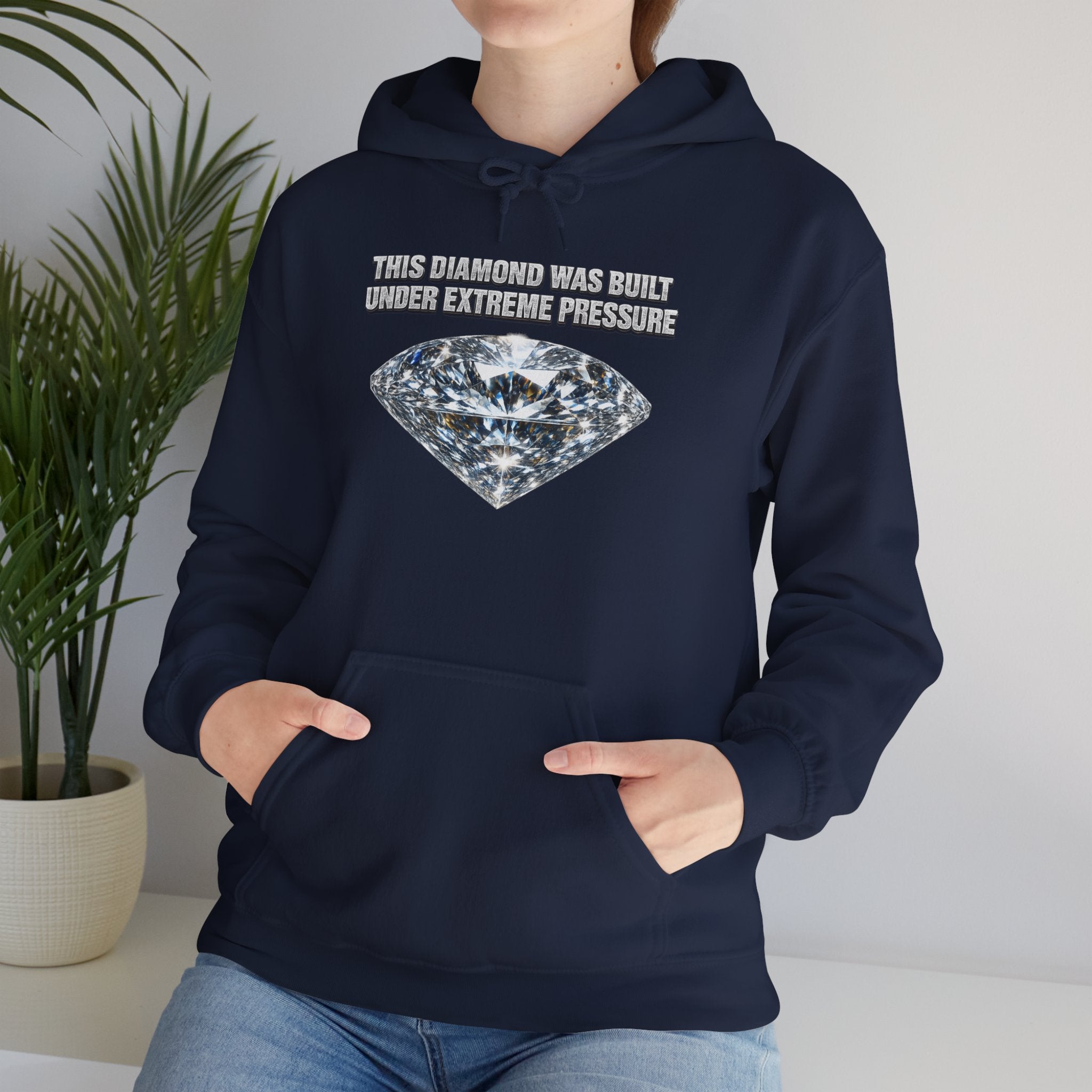 Diamond Graphic Hoodie — "The Pressure Made a Diamond" Cozy Pullover