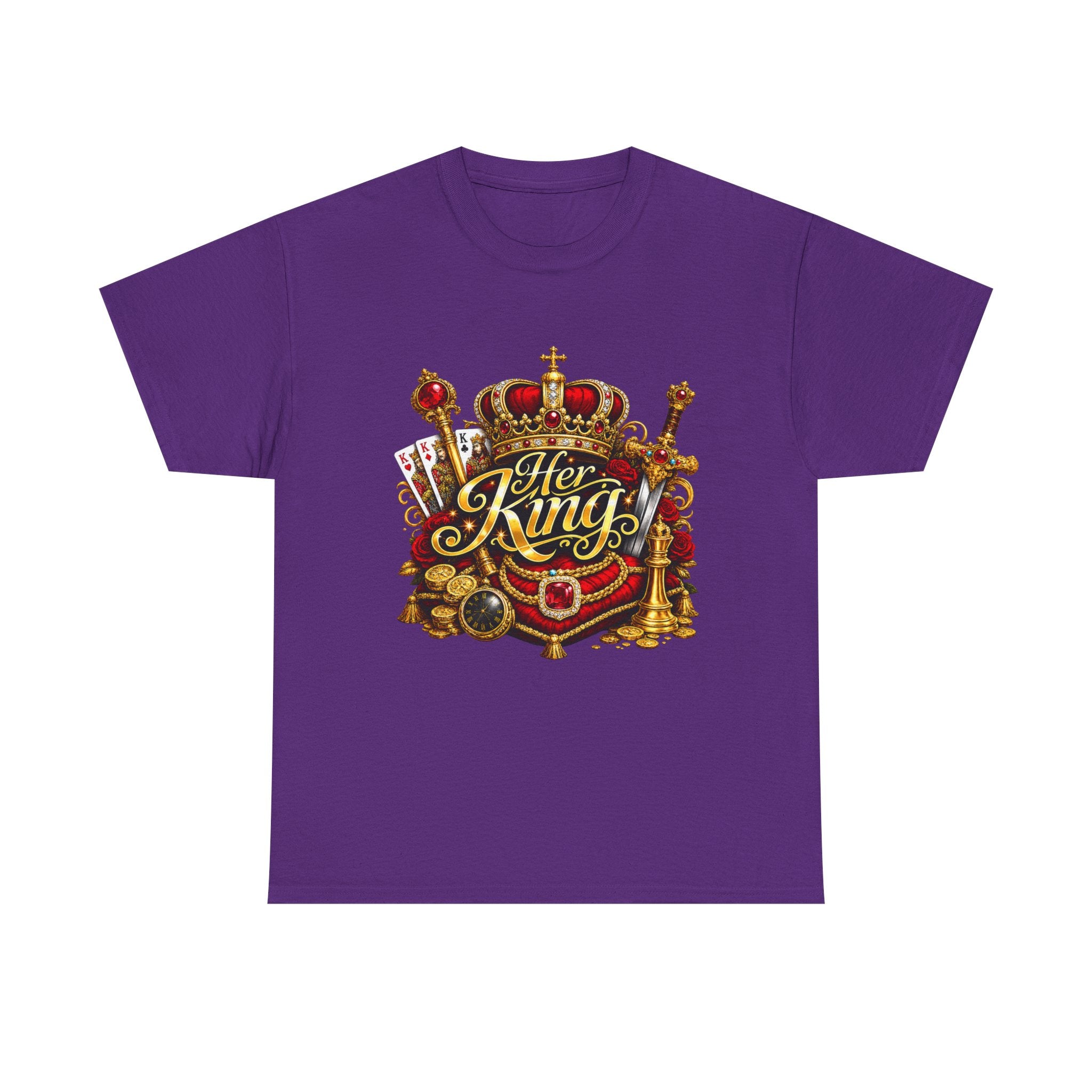 Her King Crown Tee — Regal "Her King" Graphic T-Shirt