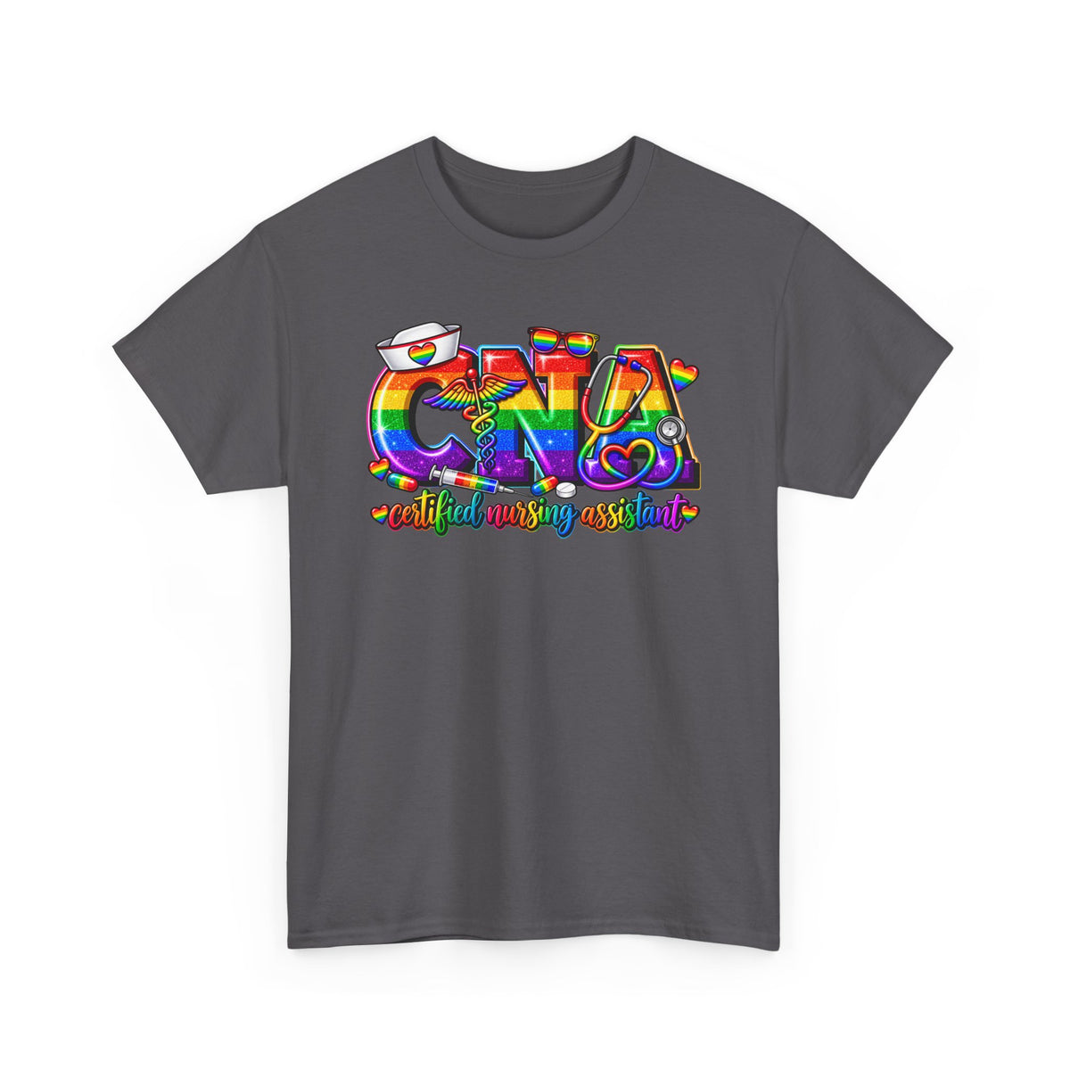 CNA Rainbow Graffiti T-Shirt — Nurse Certified Nursing Assistant Gift