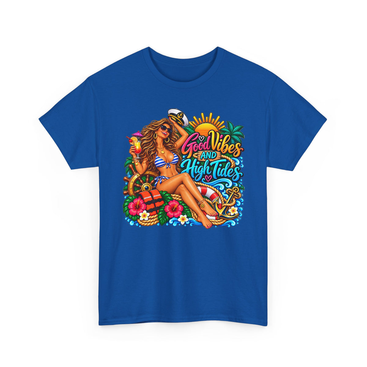 Good Vibes and High Tides Beach T-Shirt