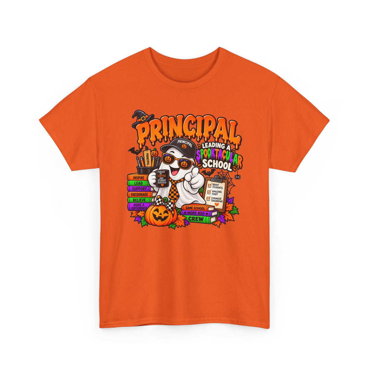 Principal Halloween T‑Shirt — Leading a Spooktacular School