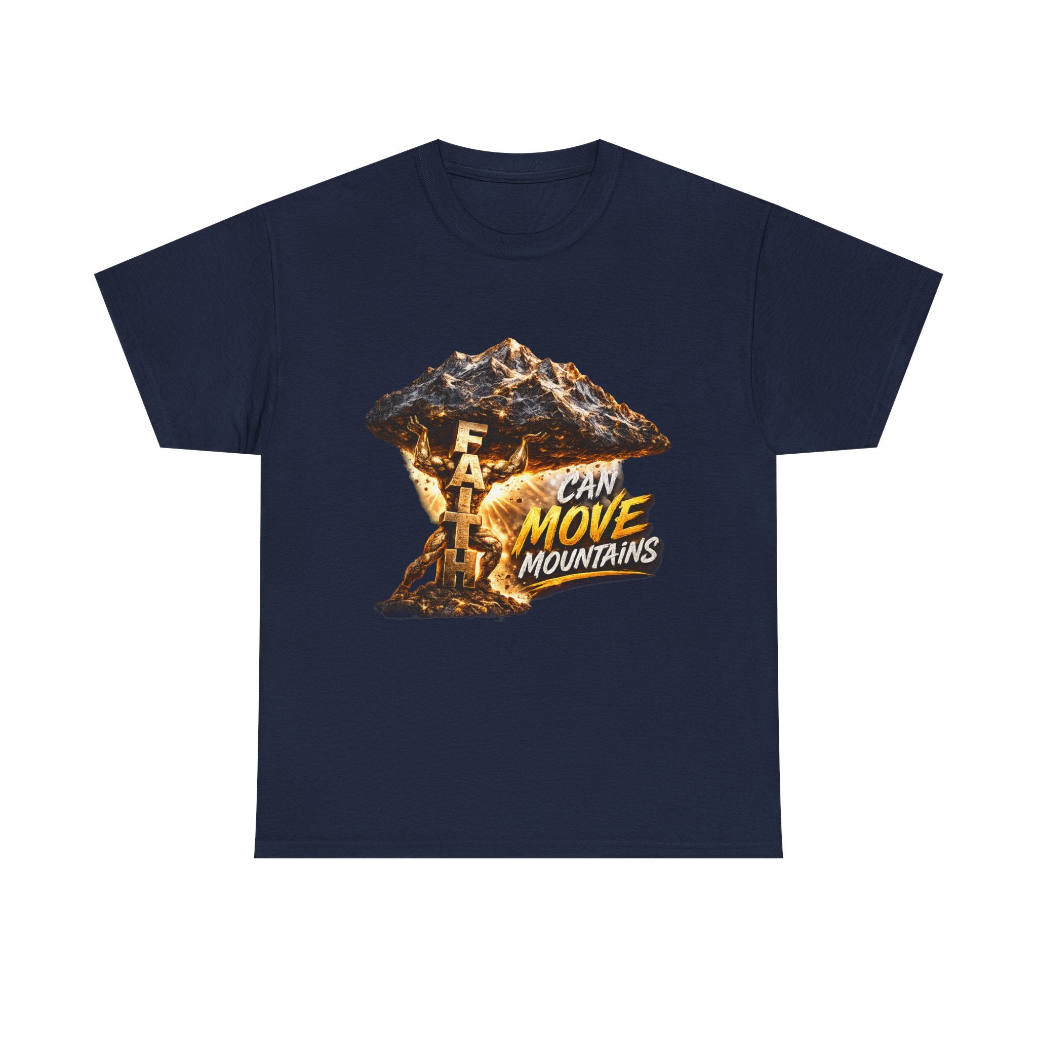 Faith Can Move Mountains T-Shirt — Inspirational Christian Mountain Graphic Tee