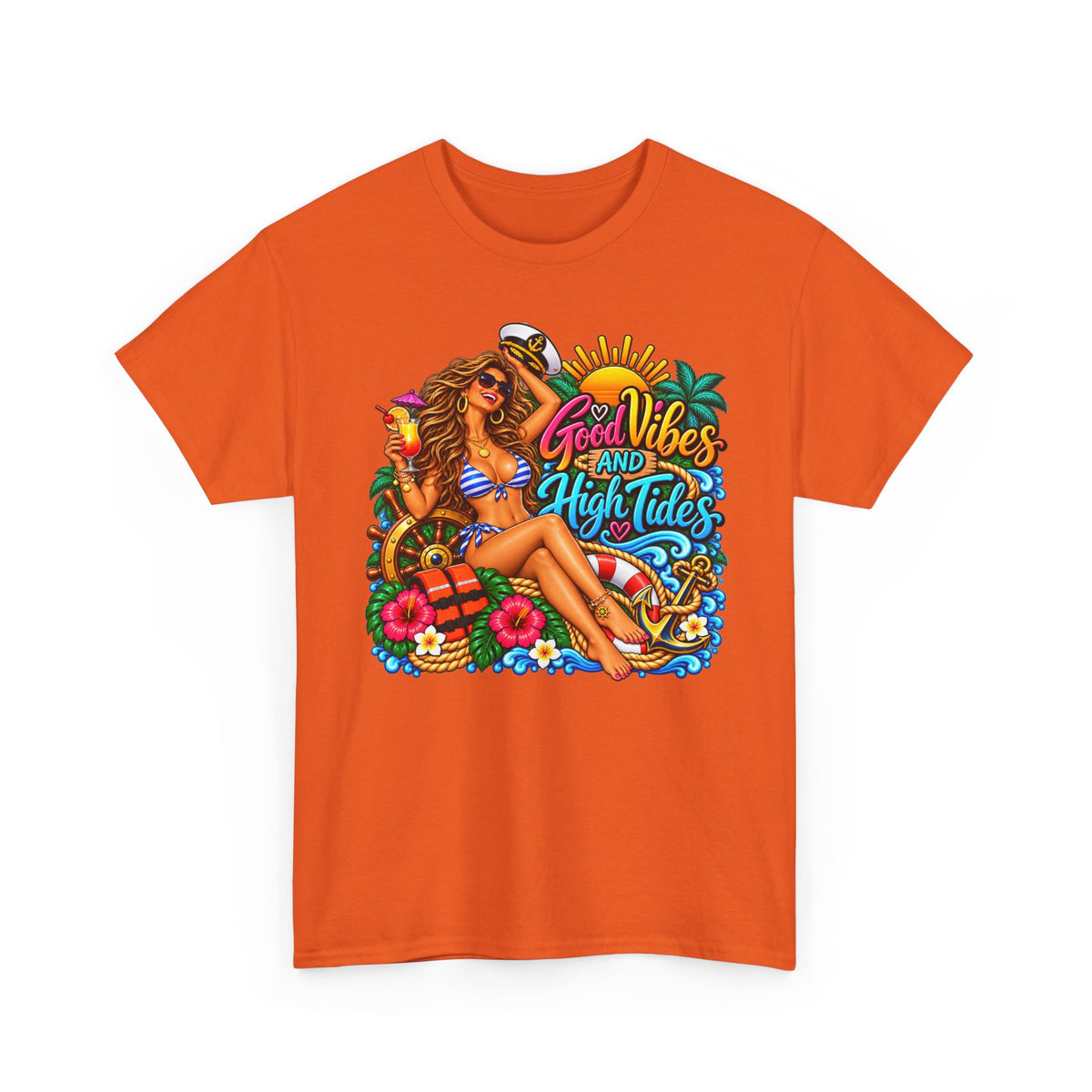 Good Vibes and High Tides Beach T-Shirt
