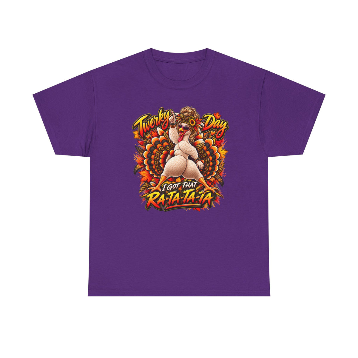 Turkey Day Tee - Funny Pinup Turkey "I Got That Ra-Ta-Ta-Ta" Thanksgiving T-Shirt