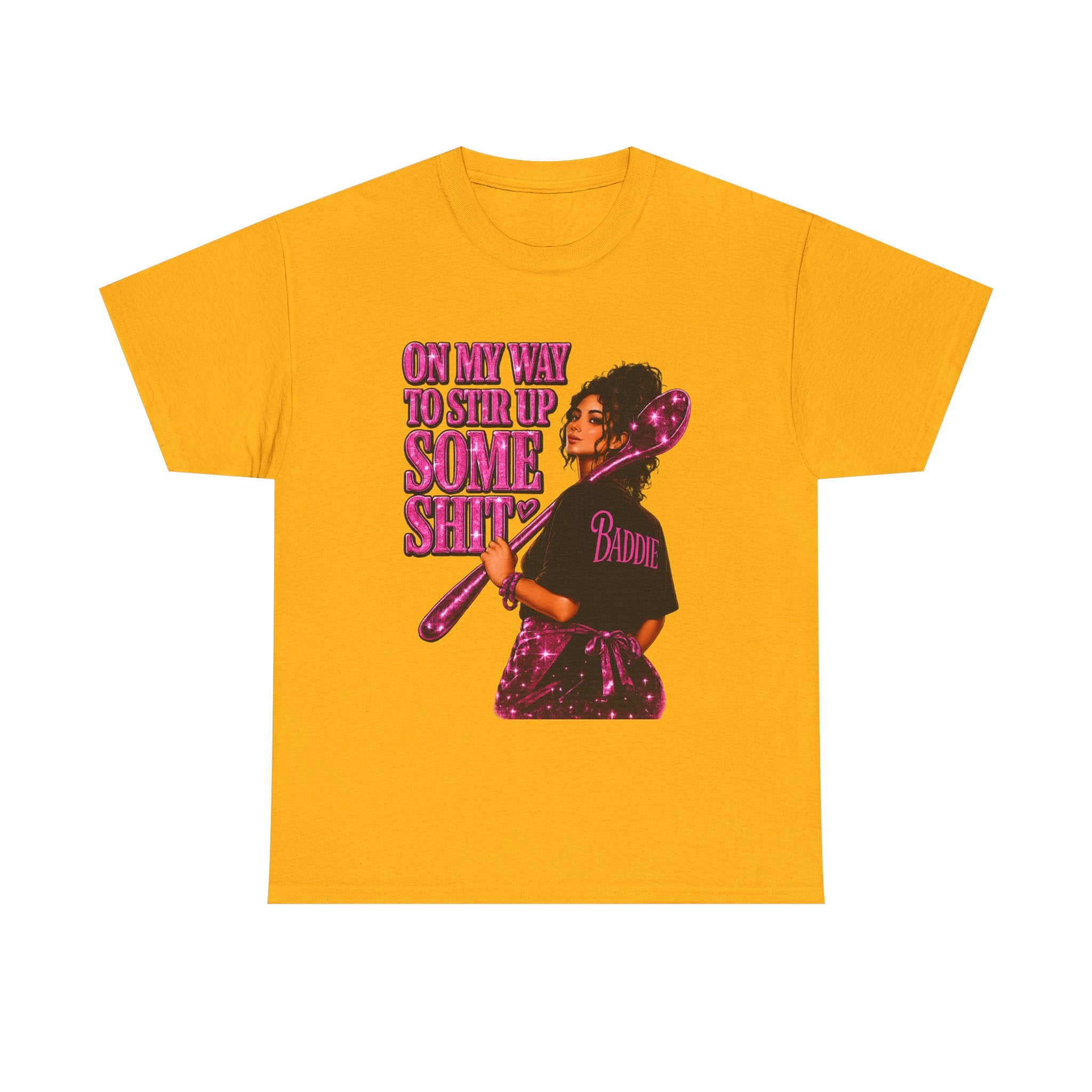 T-Shirt — 'On My Way to Stir Up Some Shit' Retro Baker Graphic Tee