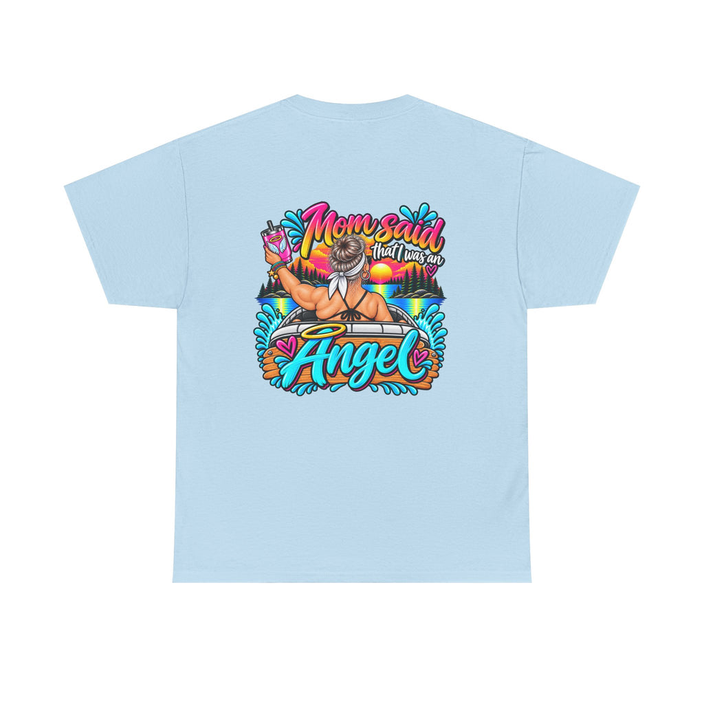 Trouble Brewing Beach Party Tee — Mom Said I’m an Angel Graphic T-Shirt