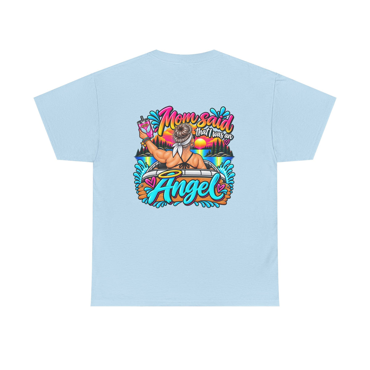 Trouble Brewing Beach Party Tee — Mom Said I’m an Angel Graphic T-Shirt