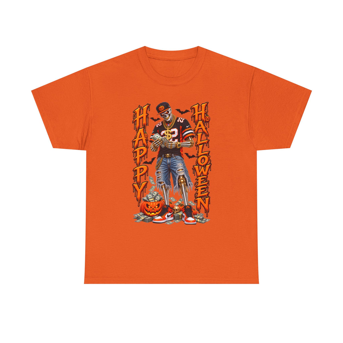 Halloween Skeleton Tee - "Happy Halloween"