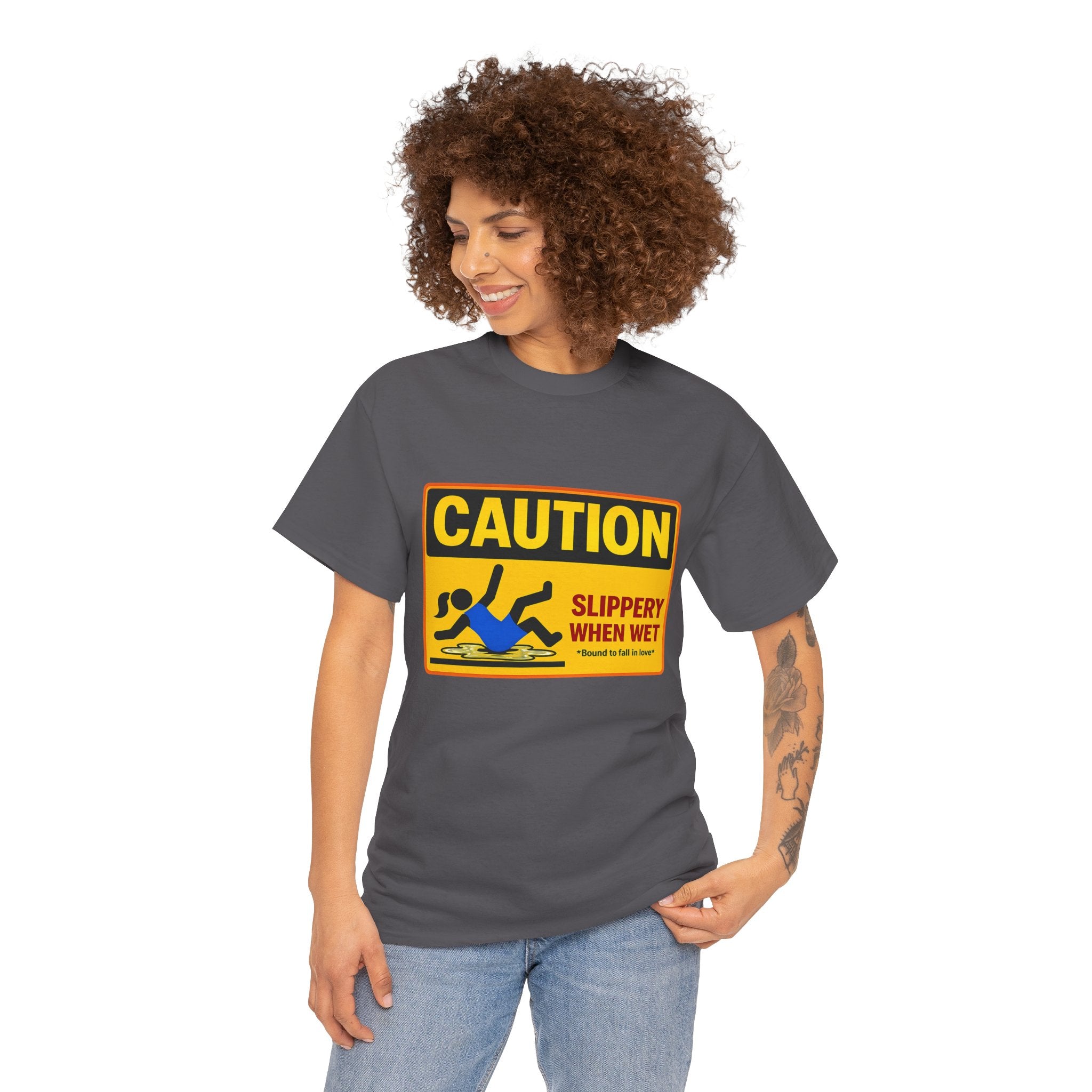 Caution "Slippery When Wet" Graphic Tee