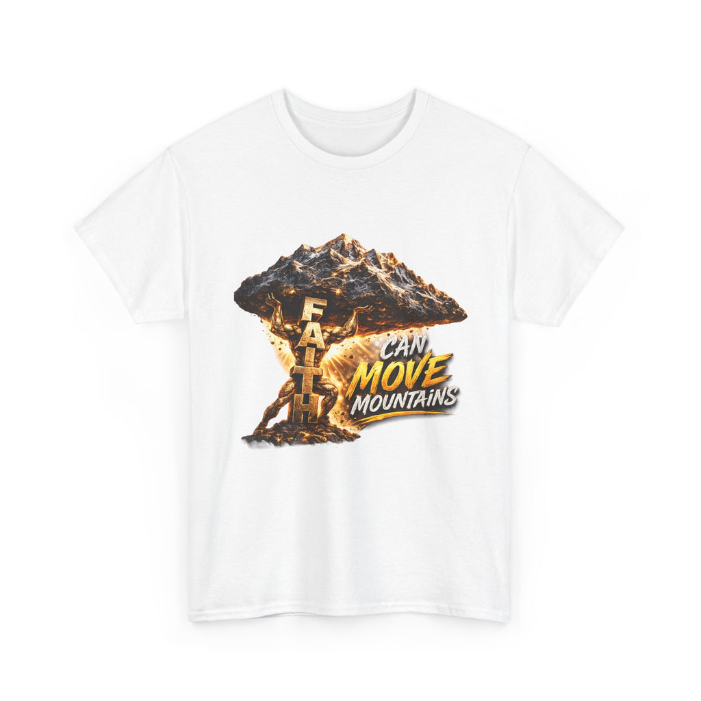 Faith Can Move Mountains T-Shirt — Inspirational Christian Mountain Graphic Tee
