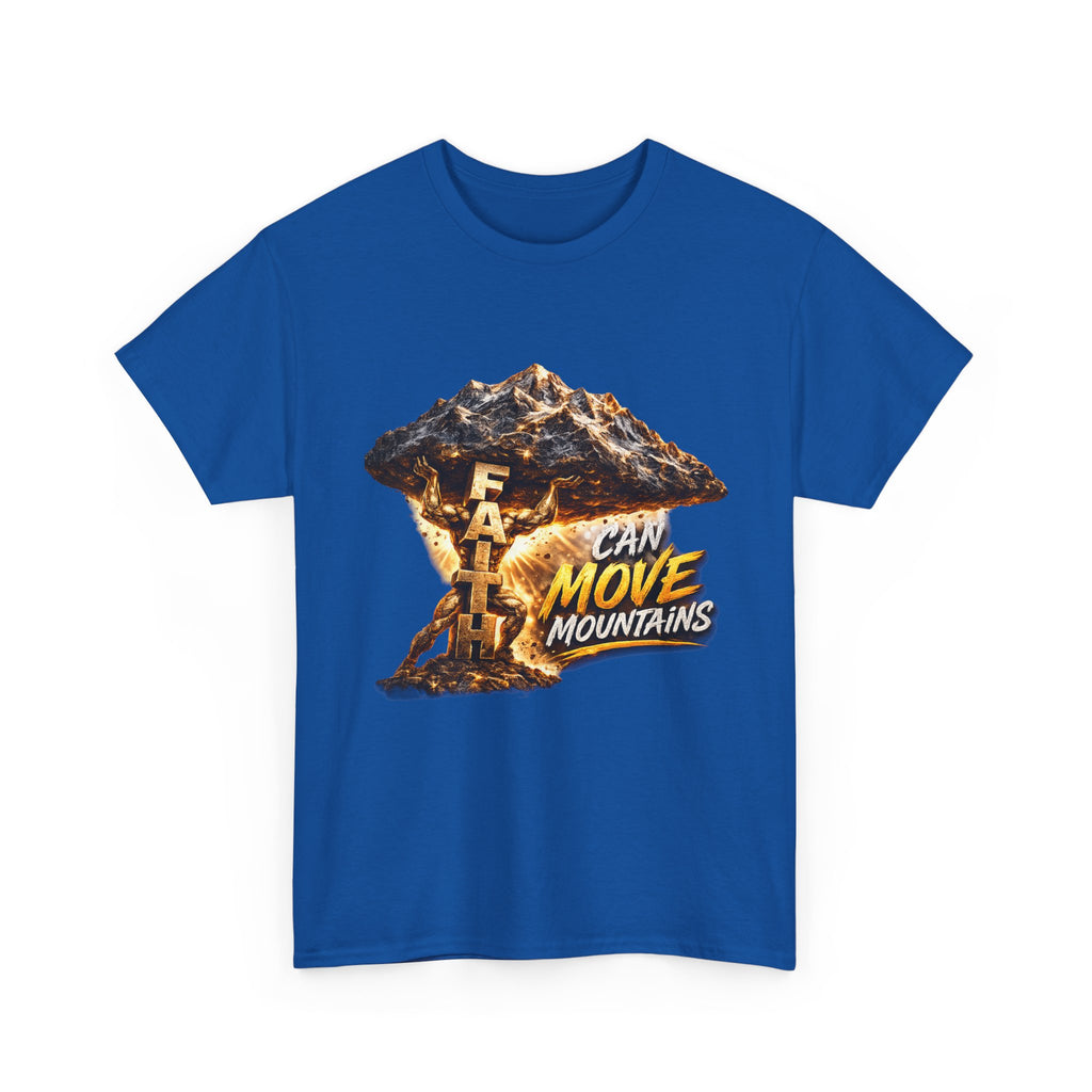 Faith Can Move Mountains T-Shirt — Inspirational Christian Mountain Graphic Tee